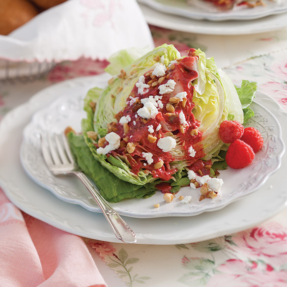 Wedge Salad with Raspberry Vinaigrette