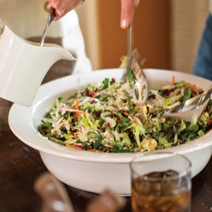 chopped salad with buttermilk-dijon dressing