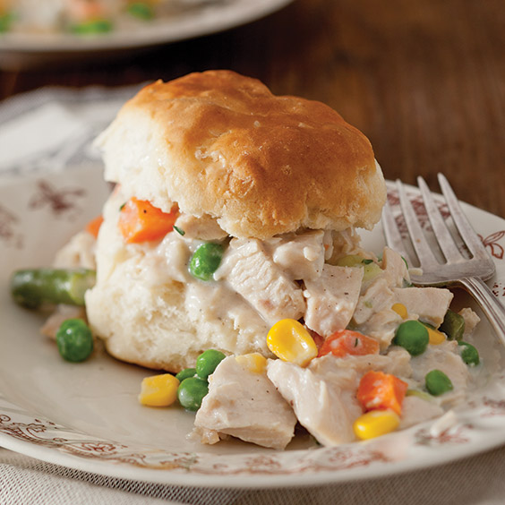 Creamed Turkey and Biscuits Ways to Repurpose Thanksgiving Leftovers