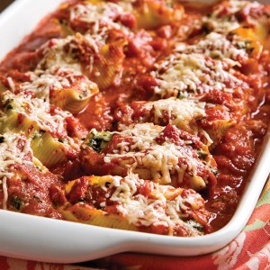Beef and Spinach Stuffed Shells ground beef