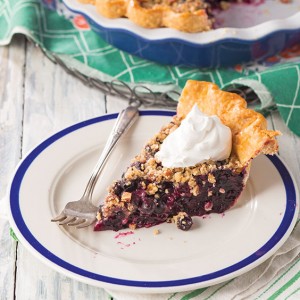 covered dish blueberry crumble pie