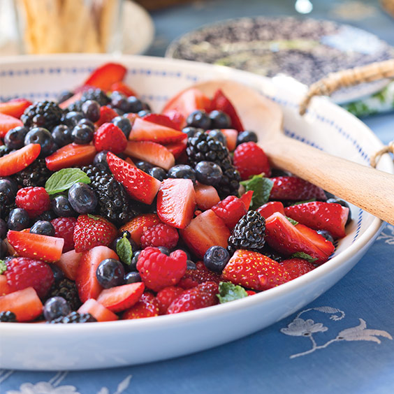 Lime and Mint Berry Salad