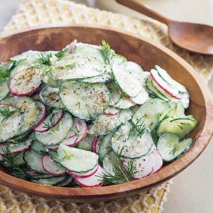 Creamy Cucumber and Radish Salad