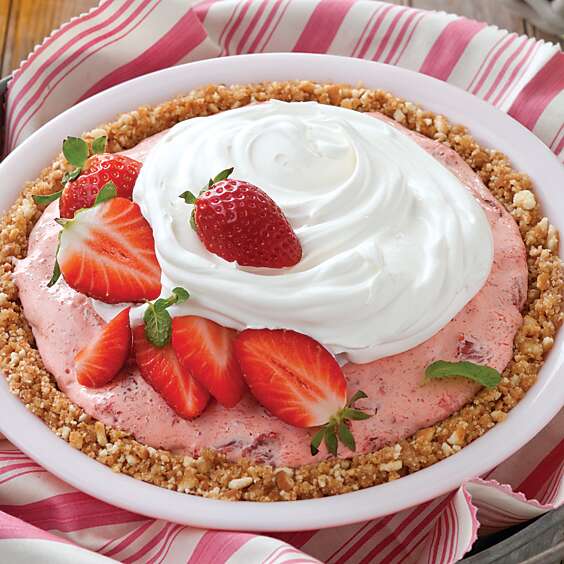 Strawberry Chiffon Icebox Pie