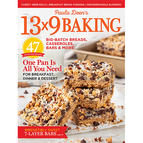 Cooking With Paula Deen Special Interest Publication Number 7 13x9 Baking-2021 cover with 7 Layer Bars